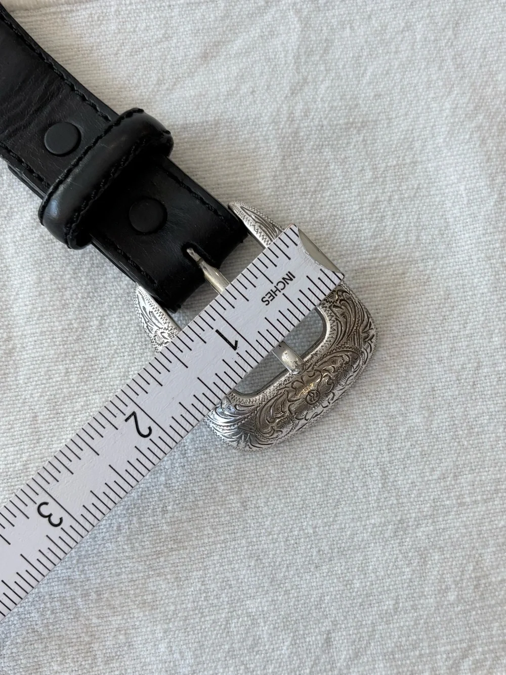 Justin Western Braided Black Leather Belt - Picture 12 of 15